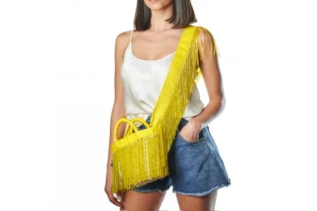 LA NUDA in Lemon Yellow with shoulder strap